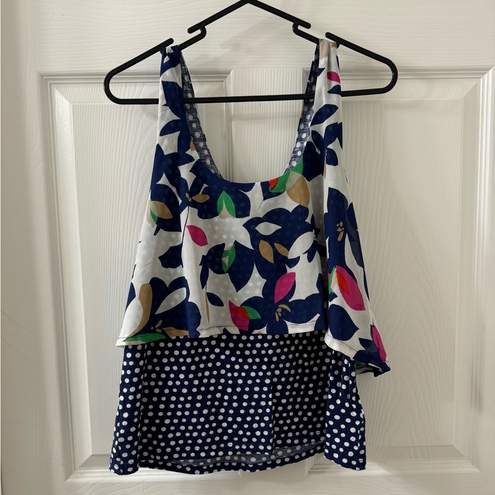 Anthropologie Meadow Rue mixed prints top - S